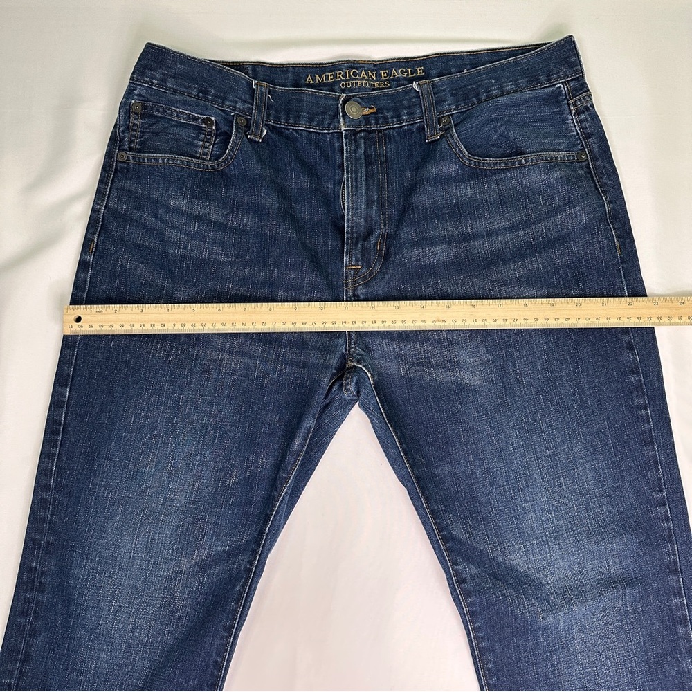 American Eagle Outfitters Men's Dark Blue Straight Jeans 36W X 32L - Picture 9 of 9